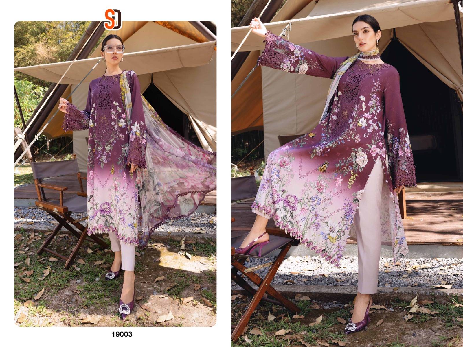 M.PRINT -19 by SHARADDHA DESIGNER 19001 TO 19006 SERIES Pakistani Stylish lawn cotton COLLECTION At Wholesale Price